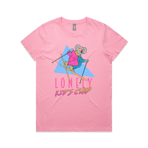 Skiing Koala Tee by Lonely Kids Club. All clothing from our T-shirts to our shorts and hoodies are ethically made, and printed packed and shipped from Sydney.