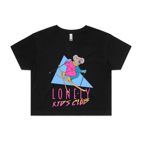 Skiing Koala Tee by Lonely Kids Club. All clothing from our T-shirts to our shorts and hoodies are ethically made, and printed packed and shipped from Sydney.