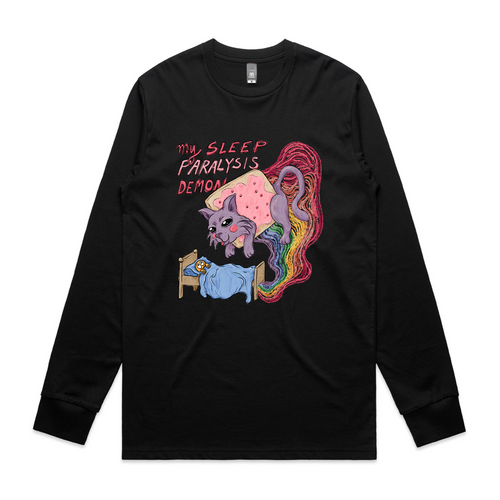 Sleep Paralysis Demon Tee by Lonely Kids Club. All clothing from our T-shirts to our shorts and hoodies are ethically made, and printed packed and shipped from Sydney.