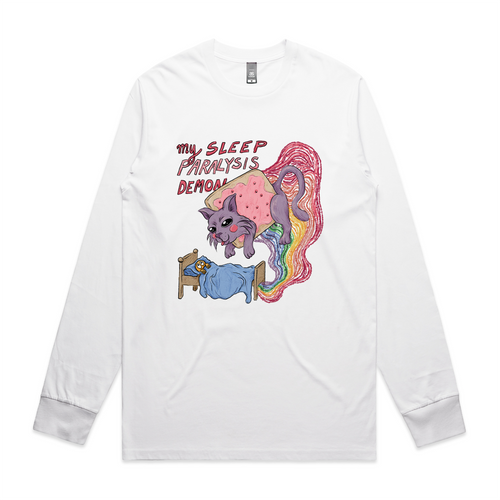 Sleep Paralysis Demon Tee by Lonely Kids Club. All clothing from our T-shirts to our shorts and hoodies are ethically made, and printed packed and shipped from Sydney.
