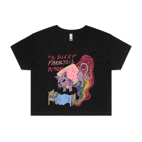 Sleep Paralysis Demon Tee by Lonely Kids Club. All clothing from our T-shirts to our shorts and hoodies are ethically made, and printed packed and shipped from Sydney.
