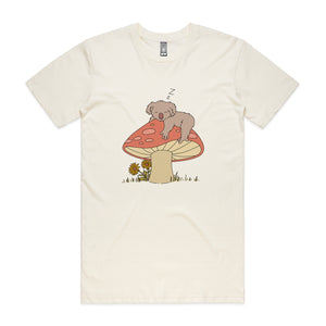 Sleeping Koala Tee by Lonely Kids Club. All clothing from our T-shirts to our shorts and hoodies are ethically made, and printed packed and shipped from Sydney.