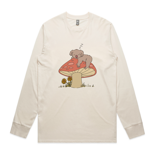 Sleeping Koala Tee by Lonely Kids Club. All clothing from our T-shirts to our shorts and hoodies are ethically made, and printed packed and shipped from Sydney.