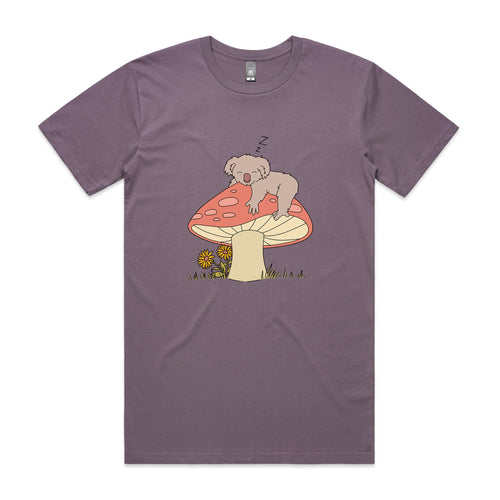 Sleeping Koala Tee by Lonely Kids Club. All clothing from our T-shirts to our shorts and hoodies are ethically made, and printed packed and shipped from Sydney.