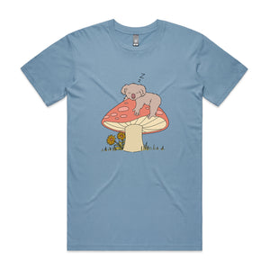 Sleeping Koala Tee by Lonely Kids Club. All clothing from our T-shirts to our shorts and hoodies are ethically made, and printed packed and shipped from Sydney.