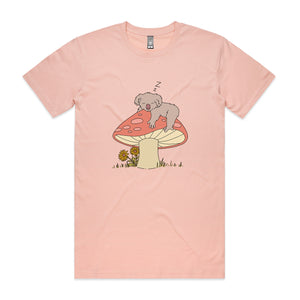 Sleeping Koala Tee by Lonely Kids Club. All clothing from our T-shirts to our shorts and hoodies are ethically made, and printed packed and shipped from Sydney.
