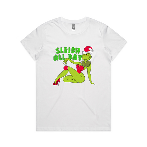 Sleigh All Day Tee by Lonely Kids Club. All clothing from our T-shirts to our shorts and hoodies are ethically made, and printed packed and shipped from Sydney.