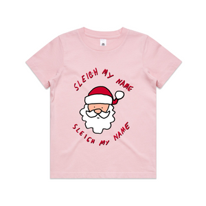 Sleigh My Name Kids Tee by Lonely Kids Club. All clothing from our T-shirts to our shorts and hoodies are ethically made, and printed packed and shipped from Sydney.