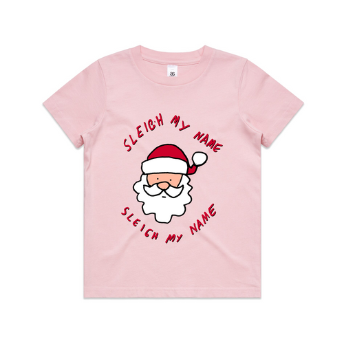 Sleigh My Name Kids Tee by Lonely Kids Club. All clothing from our T-shirts to our shorts and hoodies are ethically made, and printed packed and shipped from Sydney.