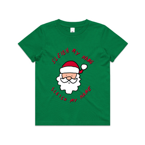 Sleigh My Name Kids Tee by Lonely Kids Club. All clothing from our T-shirts to our shorts and hoodies are ethically made, and printed packed and shipped from Sydney.
