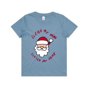 Sleigh My Name Kids Tee by Lonely Kids Club. All clothing from our T-shirts to our shorts and hoodies are ethically made, and printed packed and shipped from Sydney.