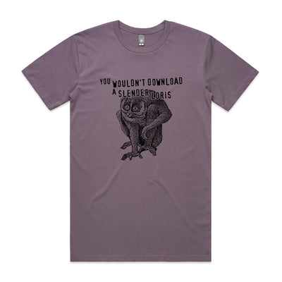 Slender Loris Tee by Lonely Kids Club. All clothing from our T-shirts to our shorts and hoodies are ethically made, and printed packed and shipped from Sydney.