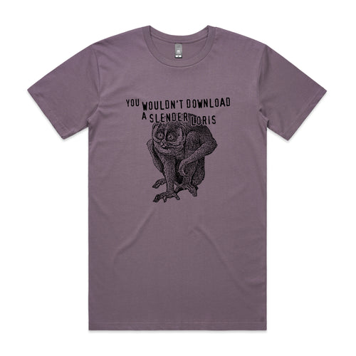 Slender Loris Tee by Lonely Kids Club. All clothing from our T-shirts to our shorts and hoodies are ethically made, and printed packed and shipped from Sydney.