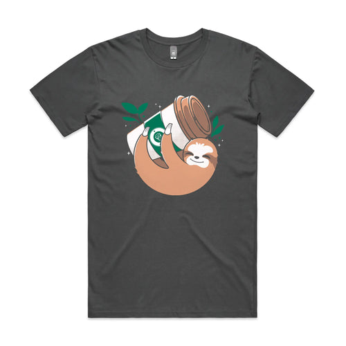 Slow Coffee Tee by Lonely Kids Club. All clothing from our T-shirts to our shorts and hoodies are ethically made, and printed packed and shipped from Sydney.