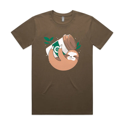 Slow Coffee Tee by Lonely Kids Club. All clothing from our T-shirts to our shorts and hoodies are ethically made, and printed packed and shipped from Sydney.