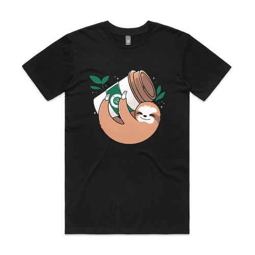 Slow Coffee Tee by Lonely Kids Club. All clothing from our T-shirts to our shorts and hoodies are ethically made, and printed packed and shipped from Sydney.