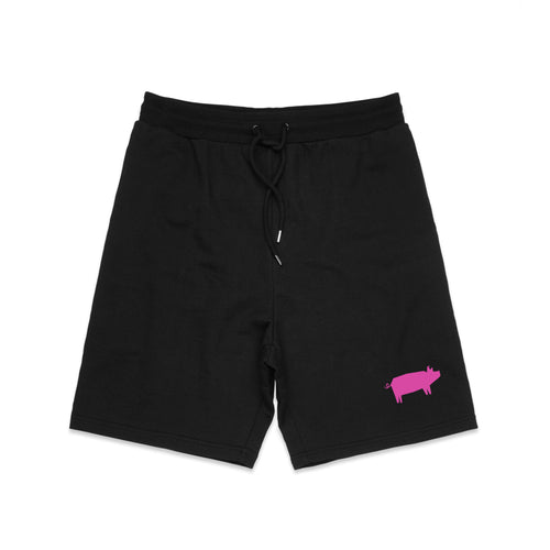 Slush No Fracking Pig Shorts by Lonely Kids Club. All clothing from our T-shirts to our shorts and hoodies are ethically made, and printed packed and shipped from Sydney.