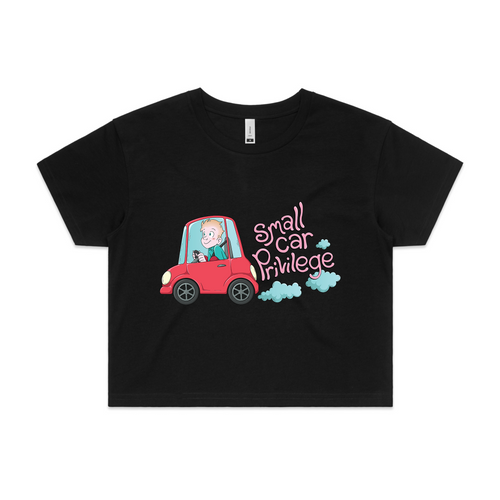 Small Car Privilege Tee by Lonely Kids Club. All clothing from our T-shirts to our shorts and hoodies are ethically made, and printed packed and shipped from Sydney.