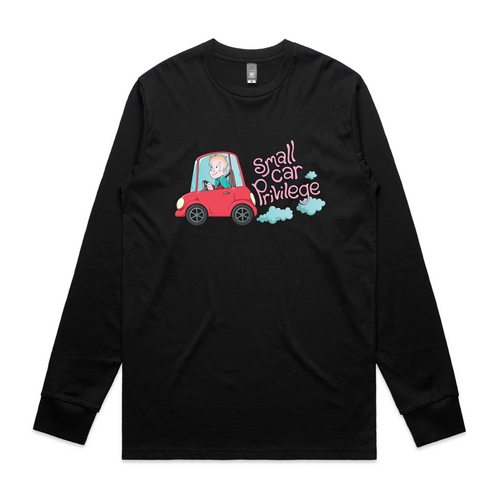 Small Car Privilege Tee by Lonely Kids Club. All clothing from our T-shirts to our shorts and hoodies are ethically made, and printed packed and shipped from Sydney.