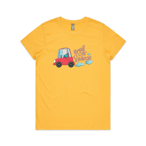 Small Car Privilege Tee by Lonely Kids Club. All clothing from our T-shirts to our shorts and hoodies are ethically made, and printed packed and shipped from Sydney.