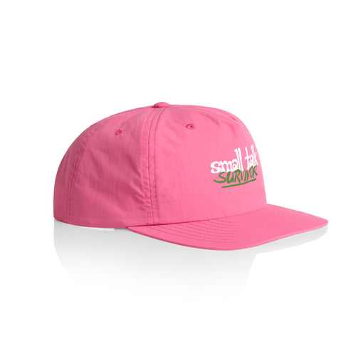 Small Talk Survivor Hat by Lonely Kids Club. All clothing from our T-shirts to our shorts and hoodies are ethically made, and printed packed and shipped from Sydney.