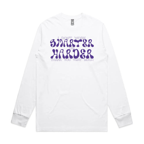 Smarter Or Harder Tee by Lonely Kids Club. All clothing from our T-shirts to our shorts and hoodies are ethically made, and printed packed and shipped from Sydney.