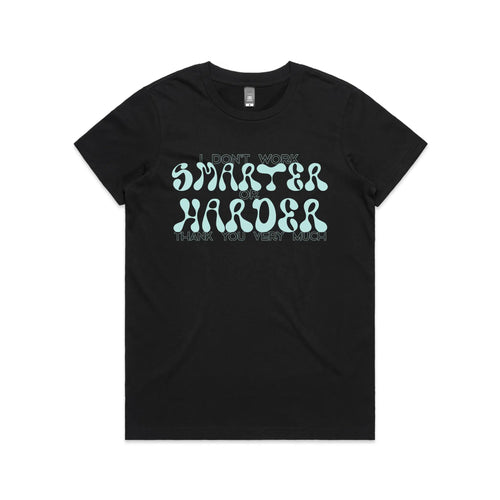 Smarter Or Harder Tee by Lonely Kids Club. All clothing from our T-shirts to our shorts and hoodies are ethically made, and printed packed and shipped from Sydney.