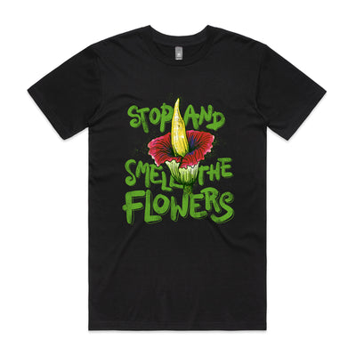 Smell The Flowers Tee by Lonely Kids Club. All clothing from our T-shirts to our shorts and hoodies are ethically made, and printed packed and shipped from Sydney.