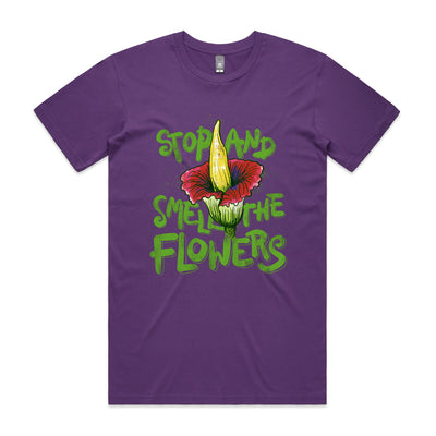 Smell The Flowers Tee by Lonely Kids Club. All clothing from our T-shirts to our shorts and hoodies are ethically made, and printed packed and shipped from Sydney.