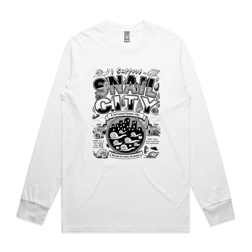 Snail City Tee by Lonely Kids Club. All clothing from our T-shirts to our shorts and hoodies are ethically made, and printed packed and shipped from Sydney.