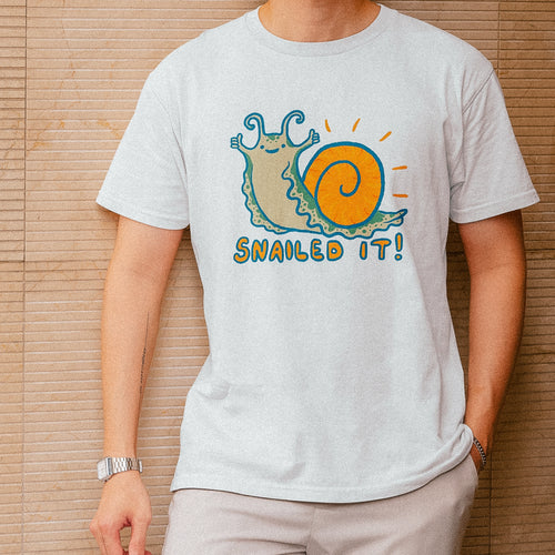 Snailed It Tee by Lonely Kids Club. All clothing from our T-shirts to our shorts and hoodies are ethically made, and printed packed and shipped from Sydney.
