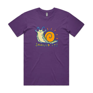Snailed It Tee by Lonely Kids Club. All clothing from our T-shirts to our shorts and hoodies are ethically made, and printed packed and shipped from Sydney.