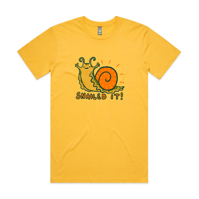 Snailed It Tee by Lonely Kids Club. All clothing from our T-shirts to our shorts and hoodies are ethically made, and printed packed and shipped from Sydney.