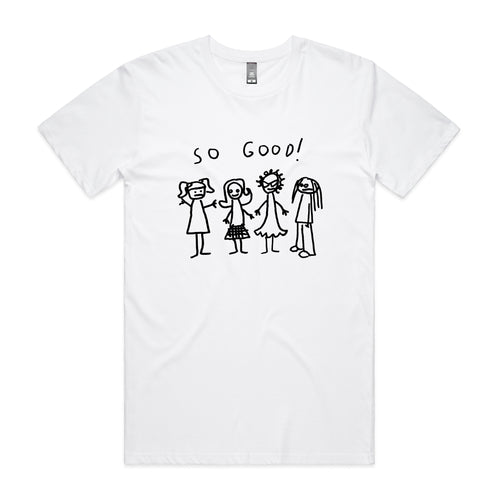 So Good Tee by Lonely Kids Club. All clothing from our T-shirts to our shorts and hoodies are ethically made, and printed packed and shipped from Sydney.