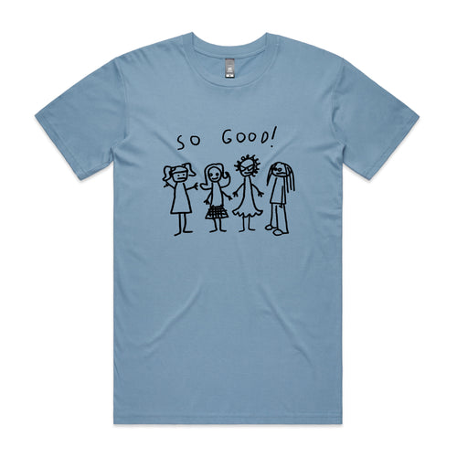 So Good Tee by Lonely Kids Club. All clothing from our T-shirts to our shorts and hoodies are ethically made, and printed packed and shipped from Sydney.
