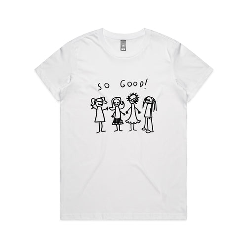 So Good Tee by Lonely Kids Club. All clothing from our T-shirts to our shorts and hoodies are ethically made, and printed packed and shipped from Sydney.