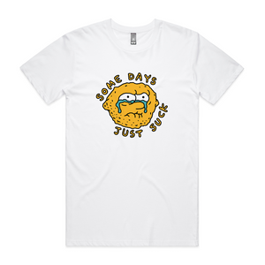 Some Days Just Suck Tee by Lonely Kids Club. All clothing from our T-shirts to our shorts and hoodies are ethically made, and printed packed and shipped from Sydney.