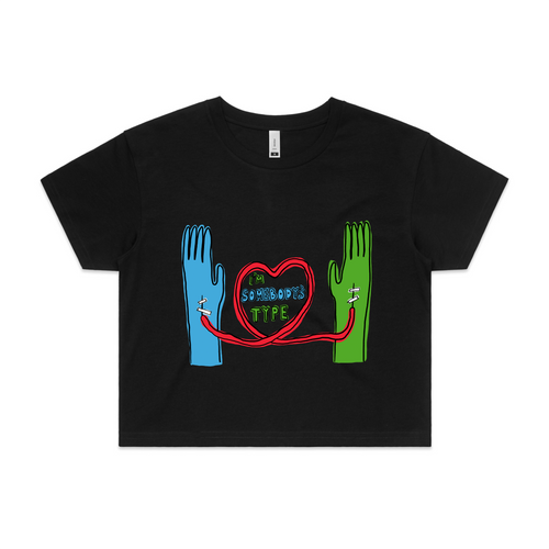 Somebody's Type Tee by Lonely Kids Club. All clothing from our T-shirts to our shorts and hoodies are ethically made, and printed packed and shipped from Sydney.