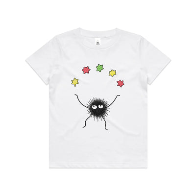 Soot Sprite Kids Tee by Lonely Kids Club. All clothing from our T-shirts to our shorts and hoodies are ethically made, and printed packed and shipped from Sydney.