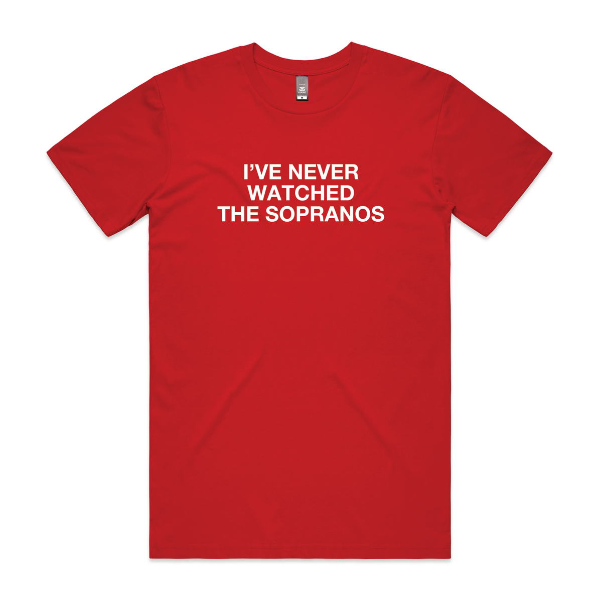 Red regular t-shirt with The Sopranos TV design from Lonely Kids Club