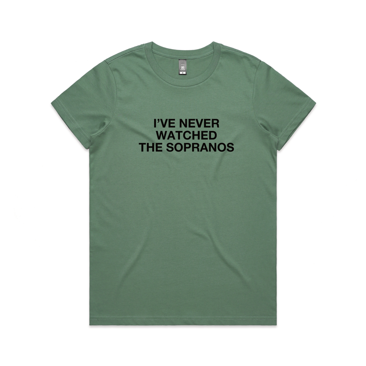 Sage Maple fitted t-shirt with The Sopranos TV design from Lonely Kids Club