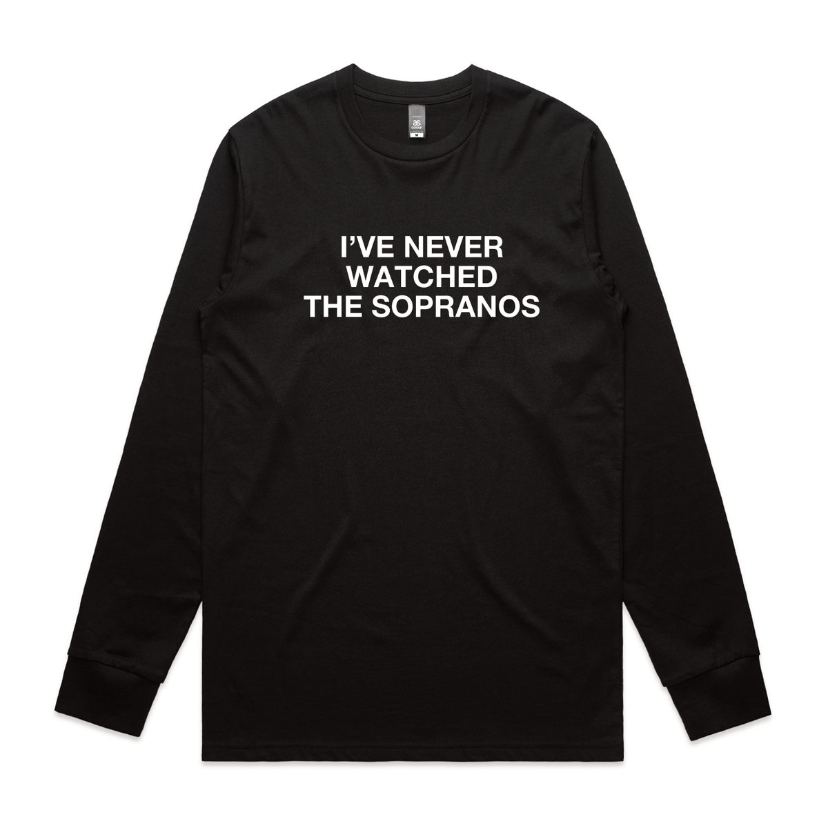 Black long sleeve t-shirt with The Sopranos TV design from Lonely Kids Club