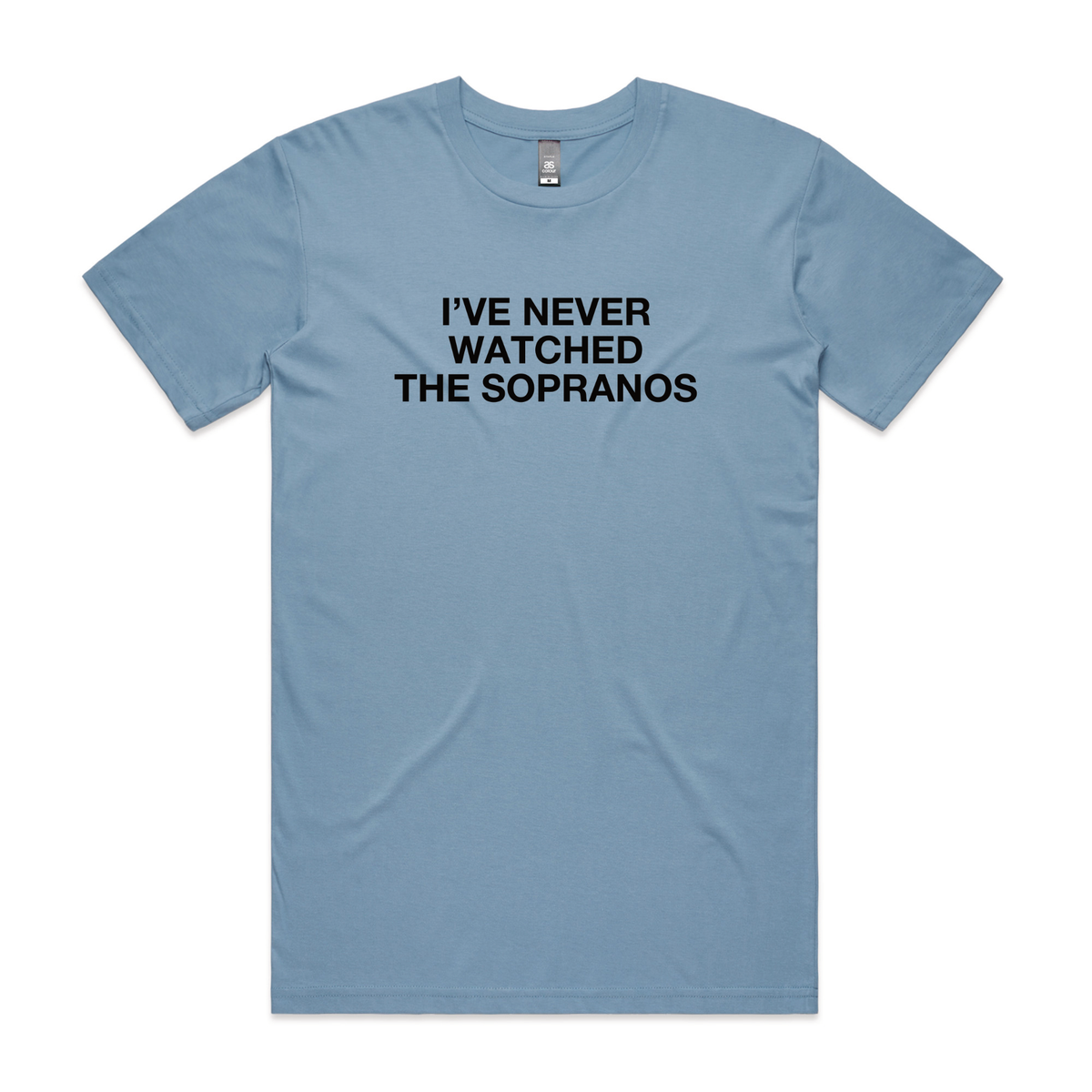Carolina Blue regular t-shirt with The Sopranos TV design from Lonely Kids Club