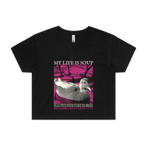 My Life Is Soup Tee by Lonely Kids Club. All clothing from our T-shirts to our shorts and hoodies are ethically made, and printed packed and shipped from Sydney.