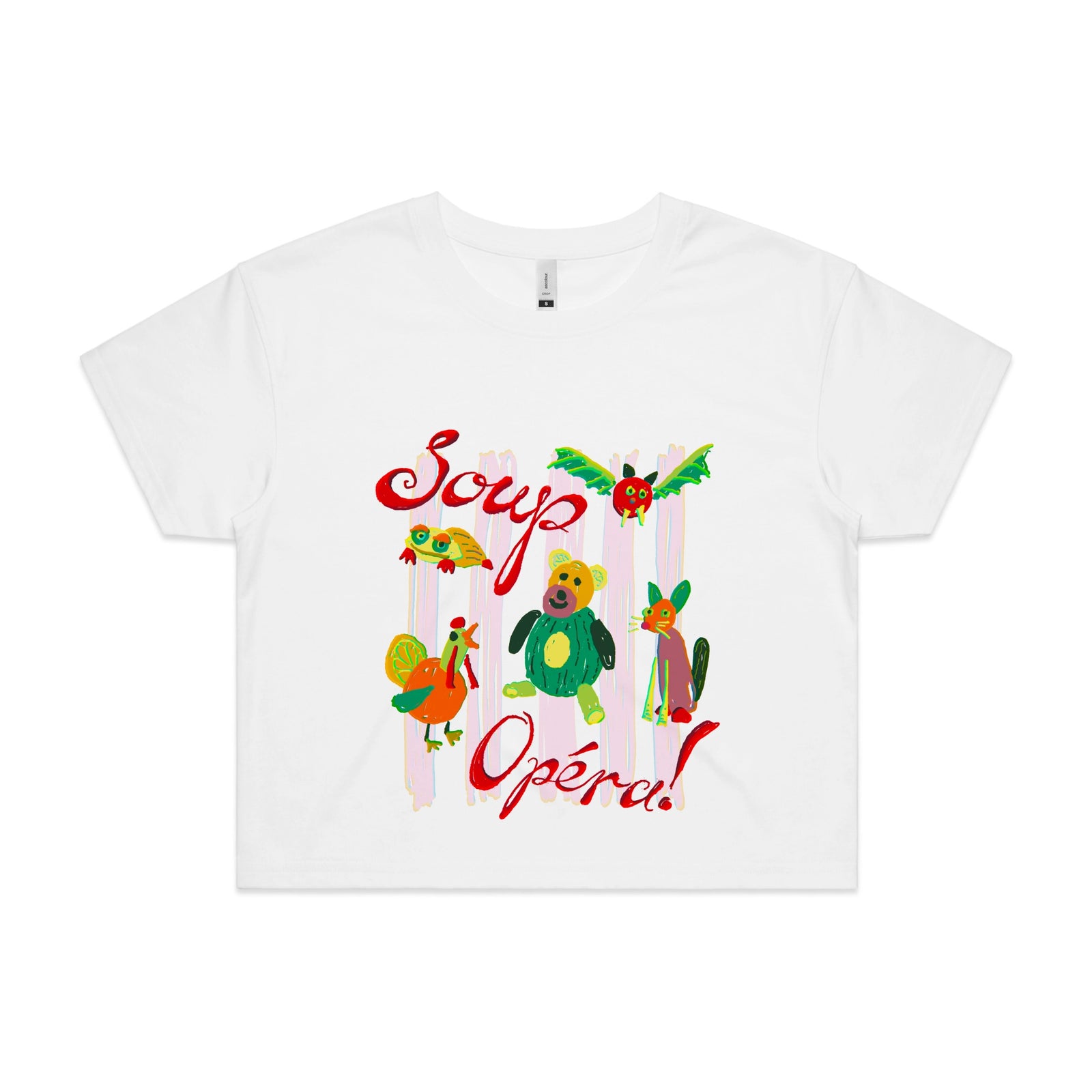 Soup Opera Tee by Lonely Kids Club. All clothing from our T-shirts to our shorts and hoodies are ethically made, and printed packed and shipped from Sydney.