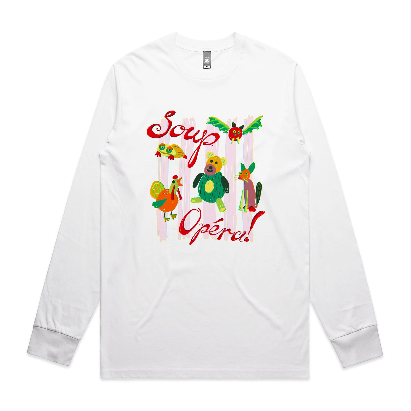 Soup Opera Tee by Lonely Kids Club. All clothing from our T-shirts to our shorts and hoodies are ethically made, and printed packed and shipped from Sydney.