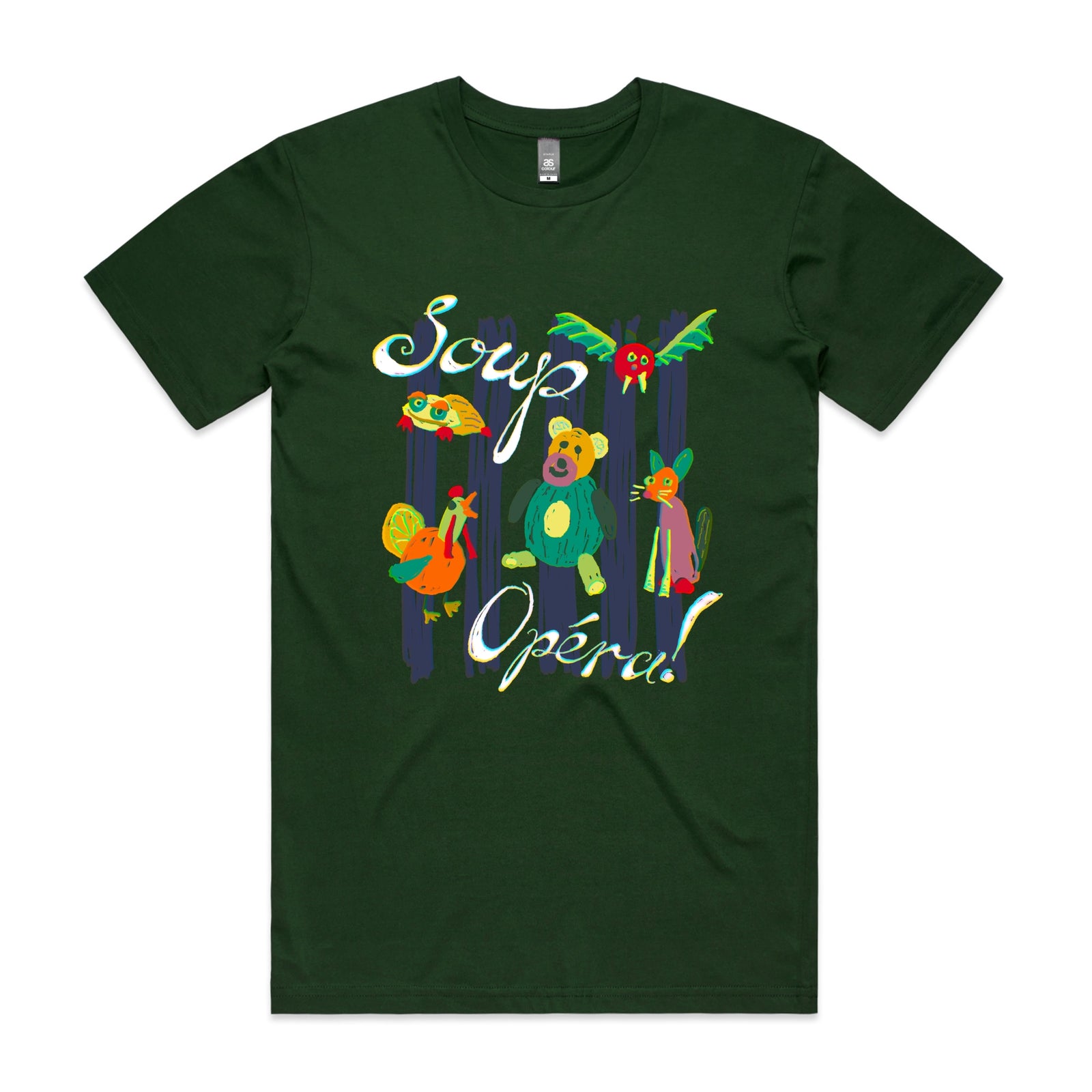Soup Opera Tee by Lonely Kids Club. All clothing from our T-shirts to our shorts and hoodies are ethically made, and printed packed and shipped from Sydney.