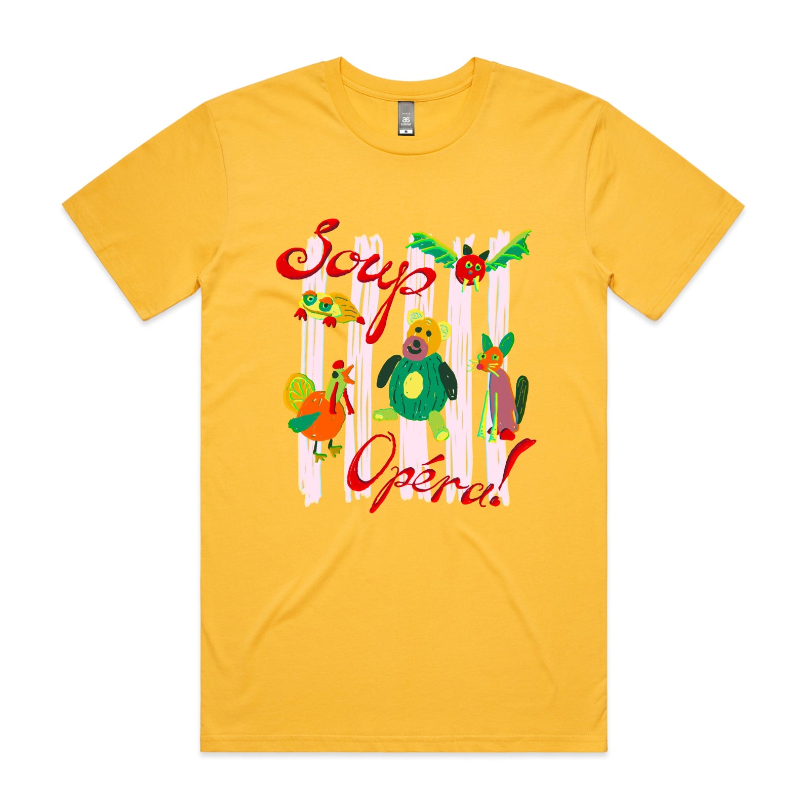 Soup Opera Tee by Lonely Kids Club. All clothing from our T-shirts to our shorts and hoodies are ethically made, and printed packed and shipped from Sydney.