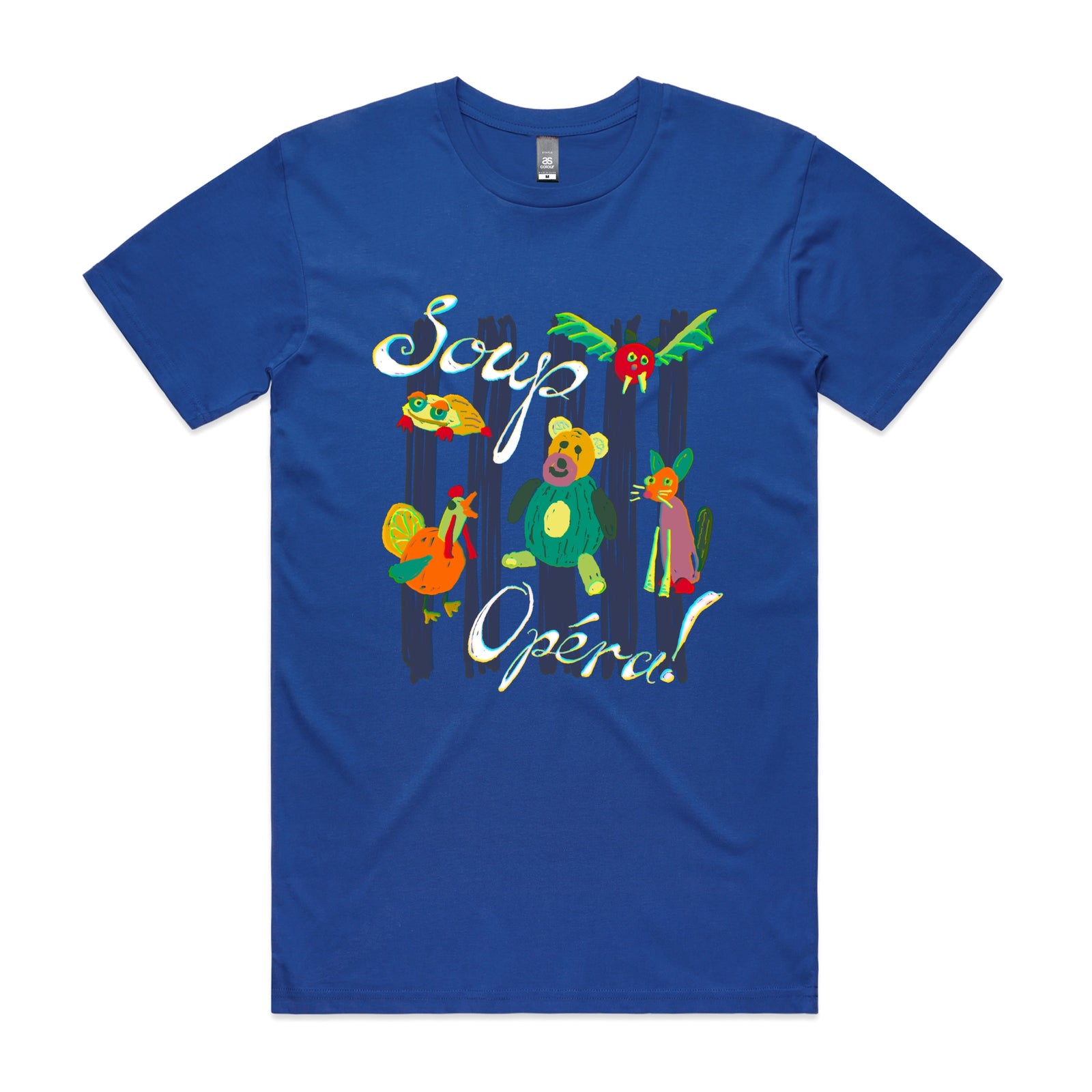 Soup Opera Tee by Lonely Kids Club. All clothing from our T-shirts to our shorts and hoodies are ethically made, and printed packed and shipped from Sydney.