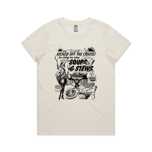 Soups & Stews Tee by Lonely Kids Club. All clothing from our T-shirts to our shorts and hoodies are ethically made, and printed packed and shipped from Sydney.